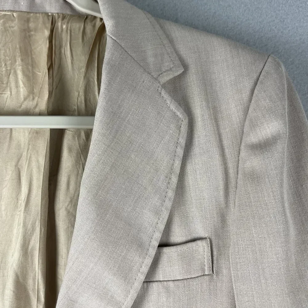 Vintage Angels Flight Blazer Jacket Mens 36R Beige 70s Tobias Kotzin USA Retro
